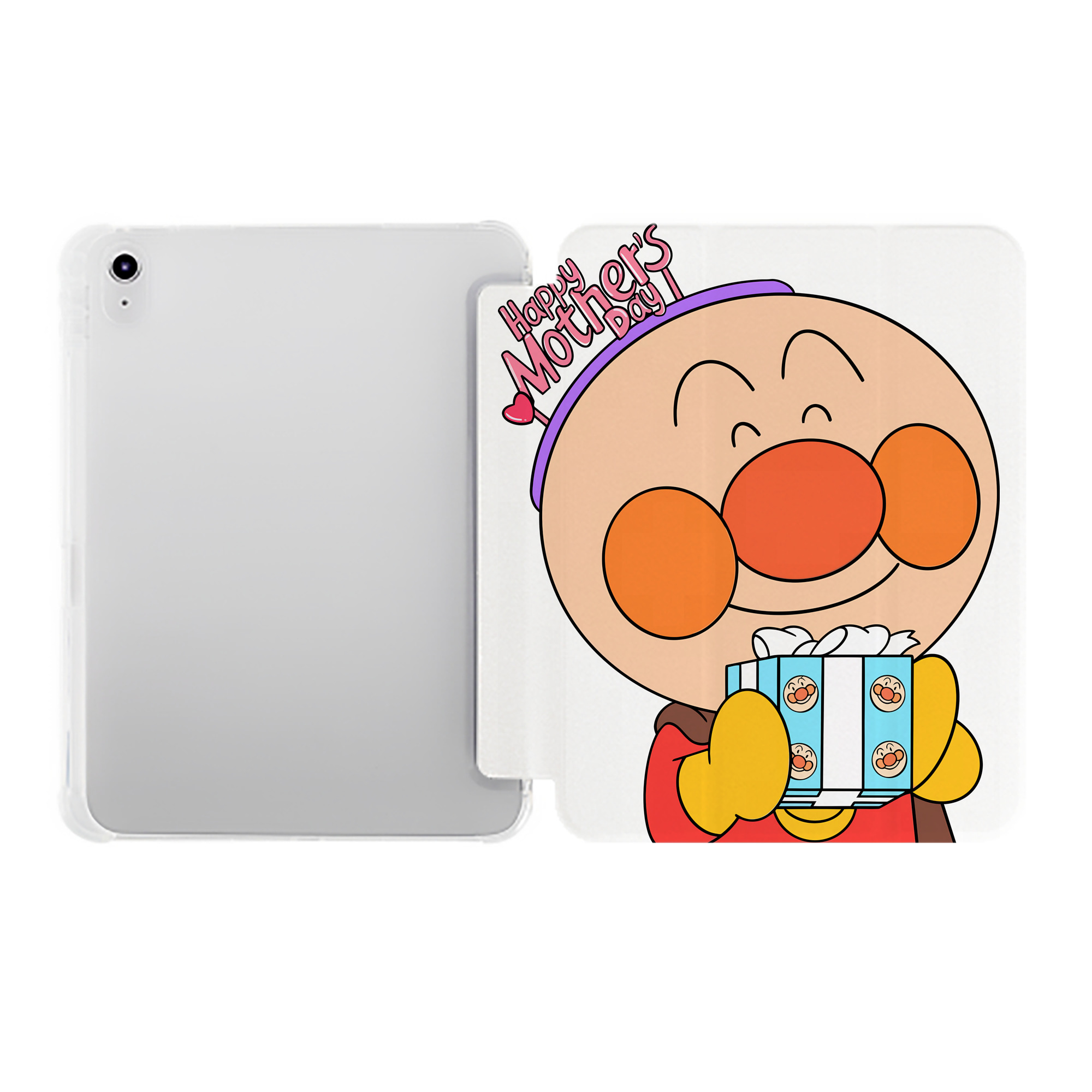（画像用） アンパンマン Anpanman IPad ケース ペン収納付き 三つ折りスタンド PUレザー×シリコン 対応機種9.5/10.5/10.9インチ